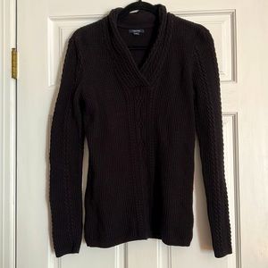 Nautica Black V Neck Sweater, size L